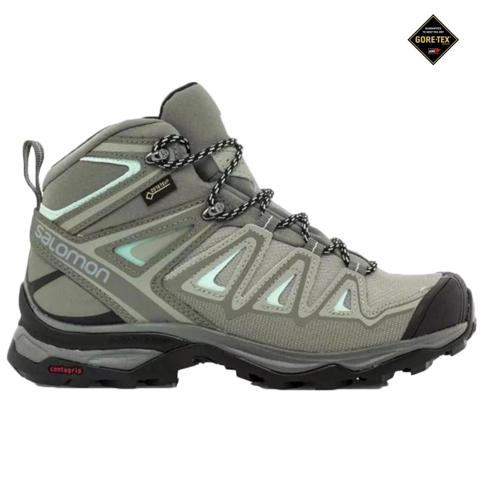 SALOMON X ULTRA MID 3 GTX W Philippines - Women's Hiking Boots - Grey | 490872-HFI